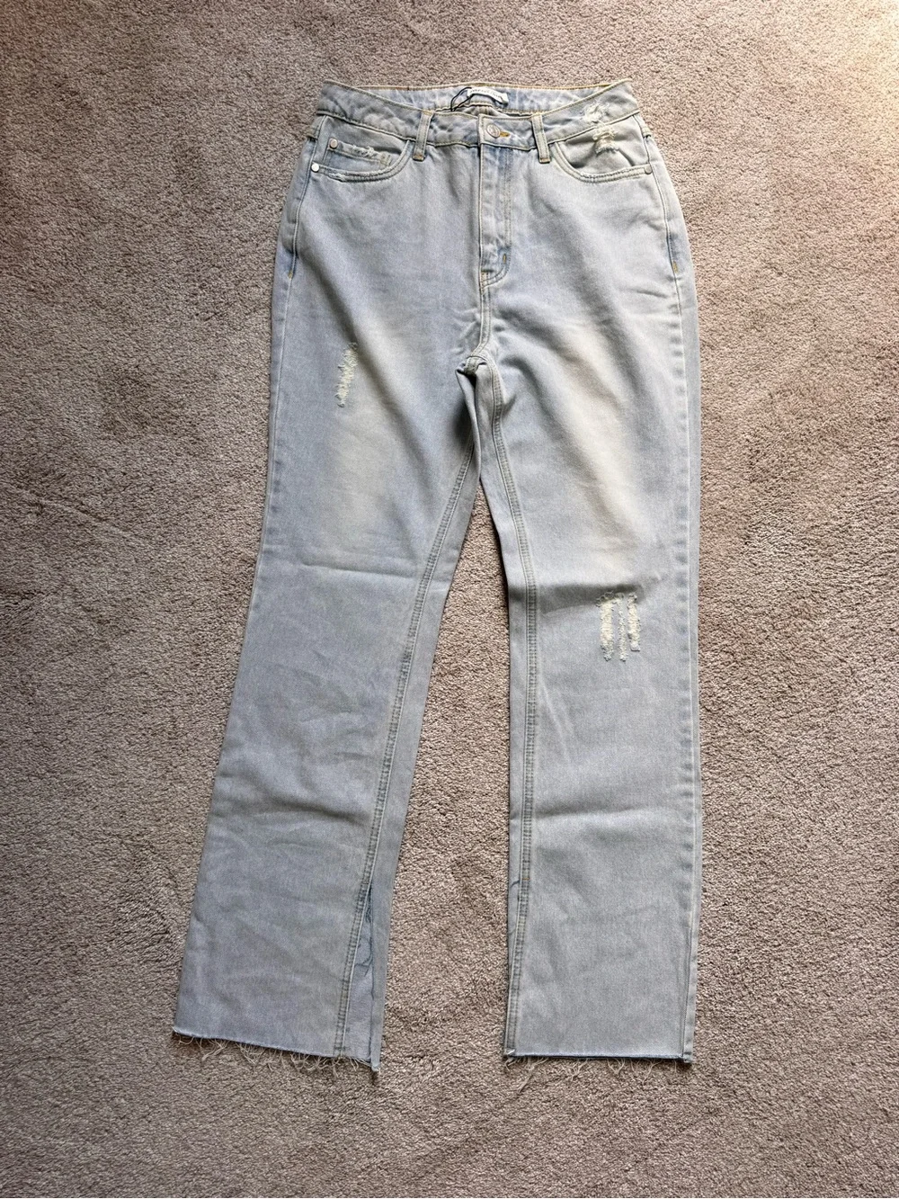 NWT Avec les Filles denim split hem jeans 28